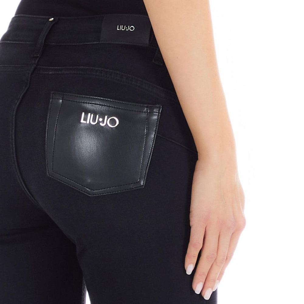 
                      
                        Pantaloni denim LIU JO cu talie medie croiala skinny si insertii de piele ecologica IMBRACAMINTE LIU JO   
                      
                    