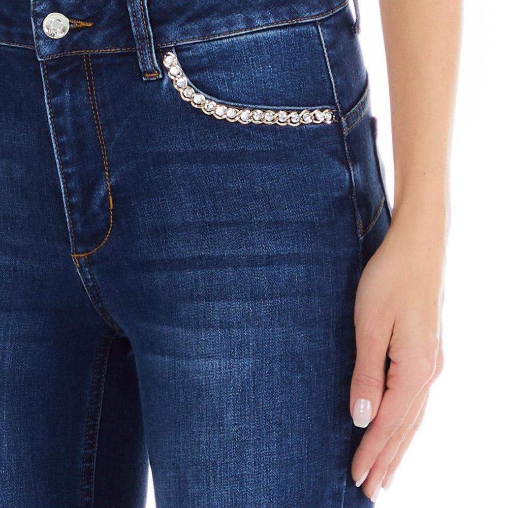 
                      
                        Pantaloni DAMA LIU JO Skinny Cu Talie Medie si cu perle la buzunare IMBRACAMINTE LIU JO   
                      
                    