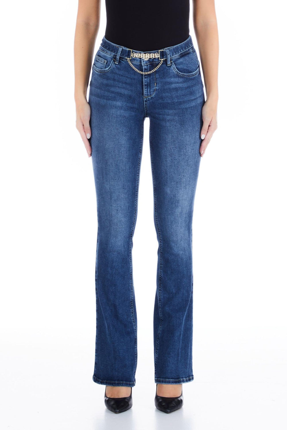 Pantaloni DAMA LIU JO cu lantic IMBRACAMINTE LIU JO Albastru 24 8055130755469