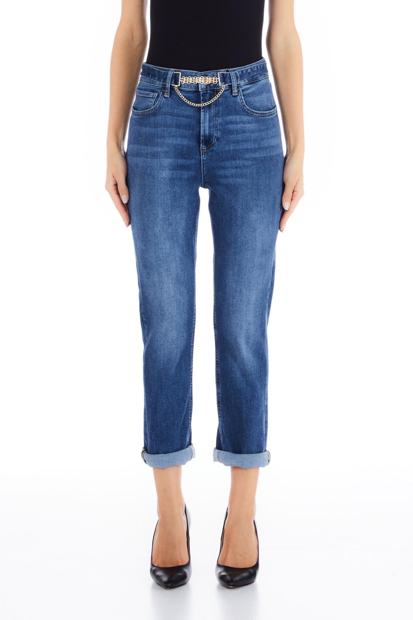 Pantaloni DAMA LIU JO cu lantic IMBRACAMINTE LIU JO Albastru 24 8055130755735