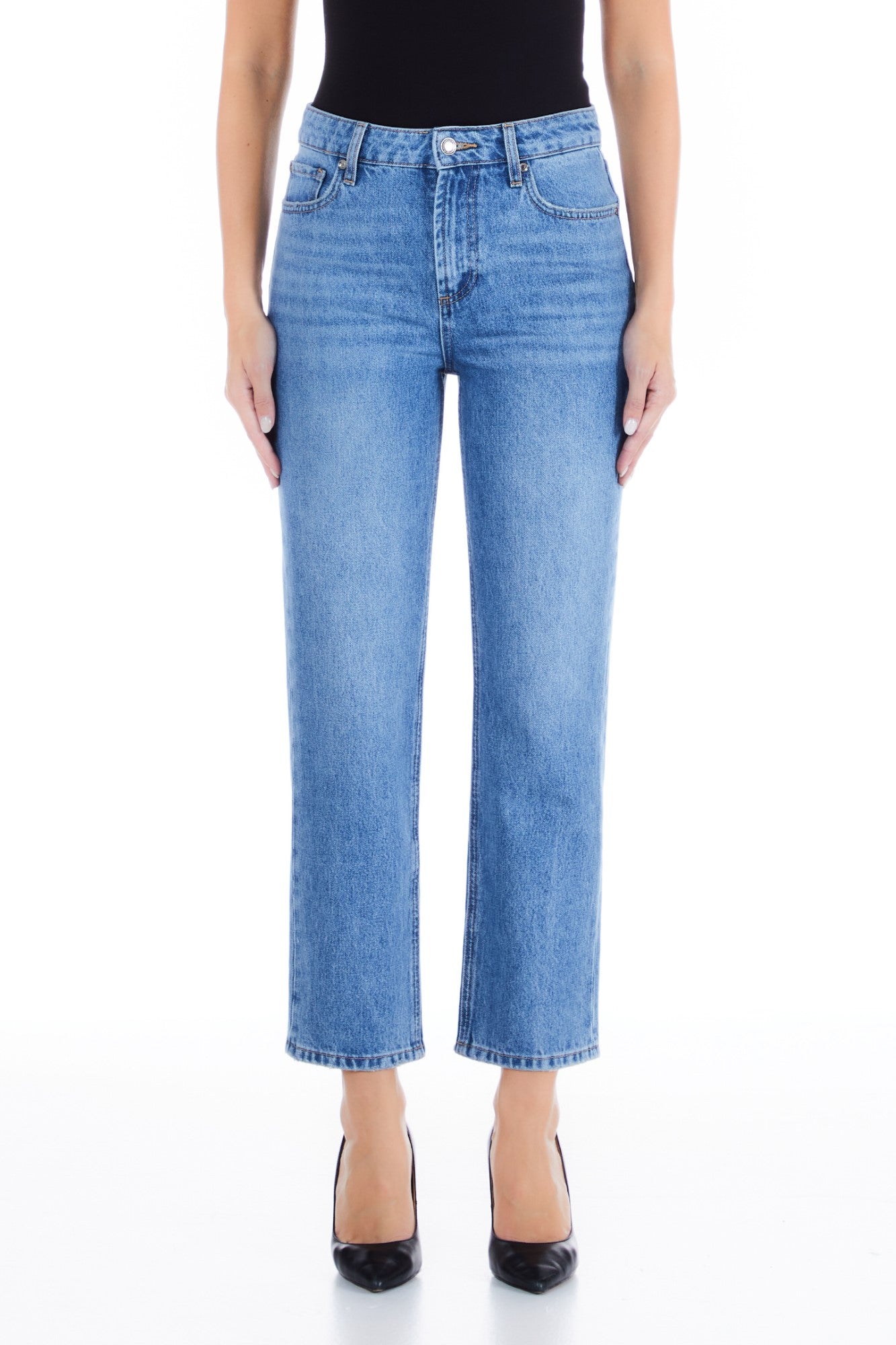 Pantaloni Denim LIU JO de dama cu talie inalta IMBRACAMINTE LIU JO Albastru 24 8055130756138