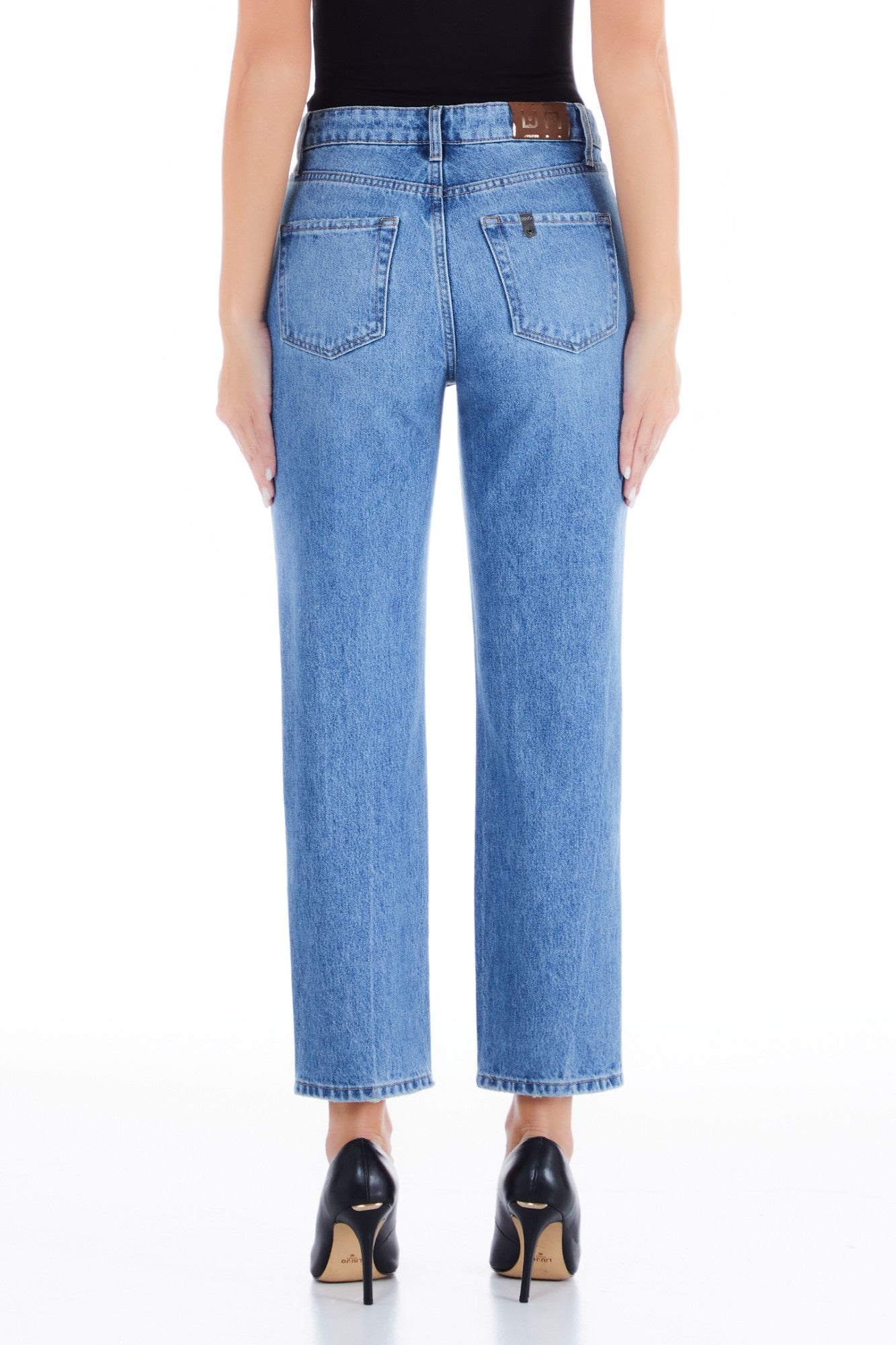 Pantaloni Denim LIU JO de dama cu talie inalta IMBRACAMINTE LIU JO   