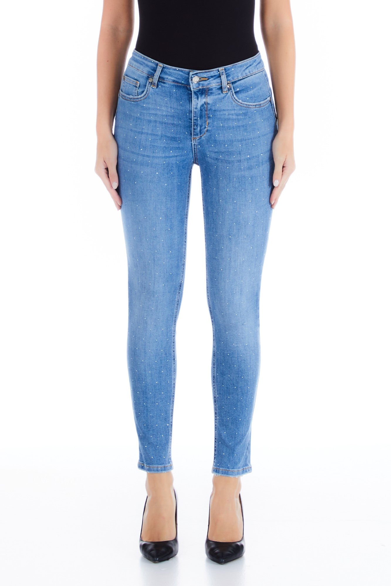 Pantaloni DAMA LIU JO din denim IMBRACAMINTE LIU JO Albastru 24 8055130757463