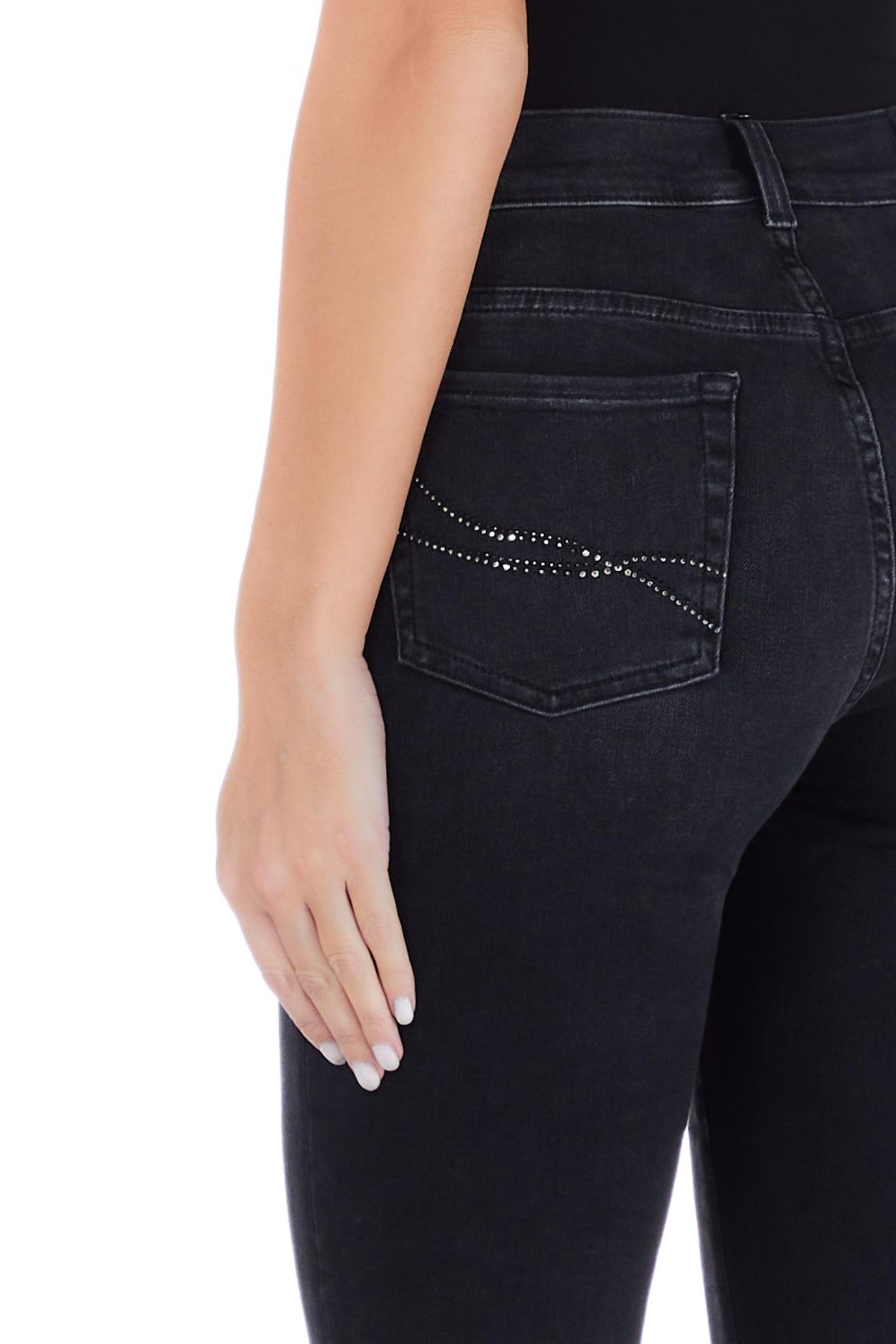 Pantaloni Denim DAMA LIU JO Cu Talie Inalta Si Cigarette Fit IMBRACAMINTE LIU JO   
