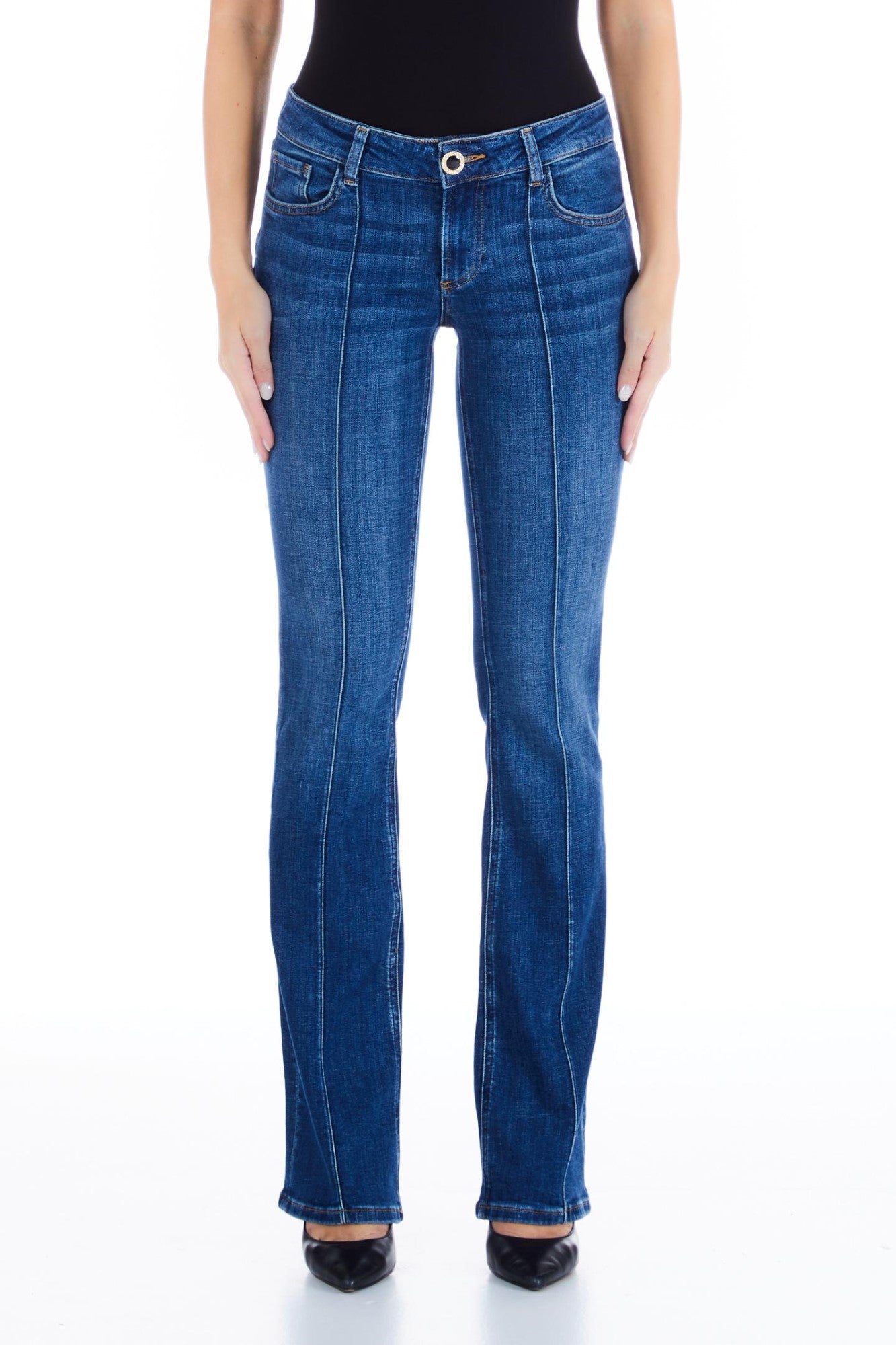 Pantaloni DAMA LIU JO Regular IMBRACAMINTE LIU JO Albastru 24 8055130759467