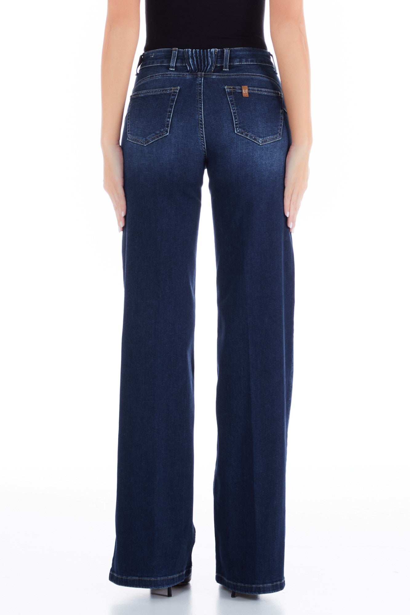 Pantaloni DAMA LIU JO  Talie Medie Si Croiala Wide IMBRACAMINTE LIU JO   