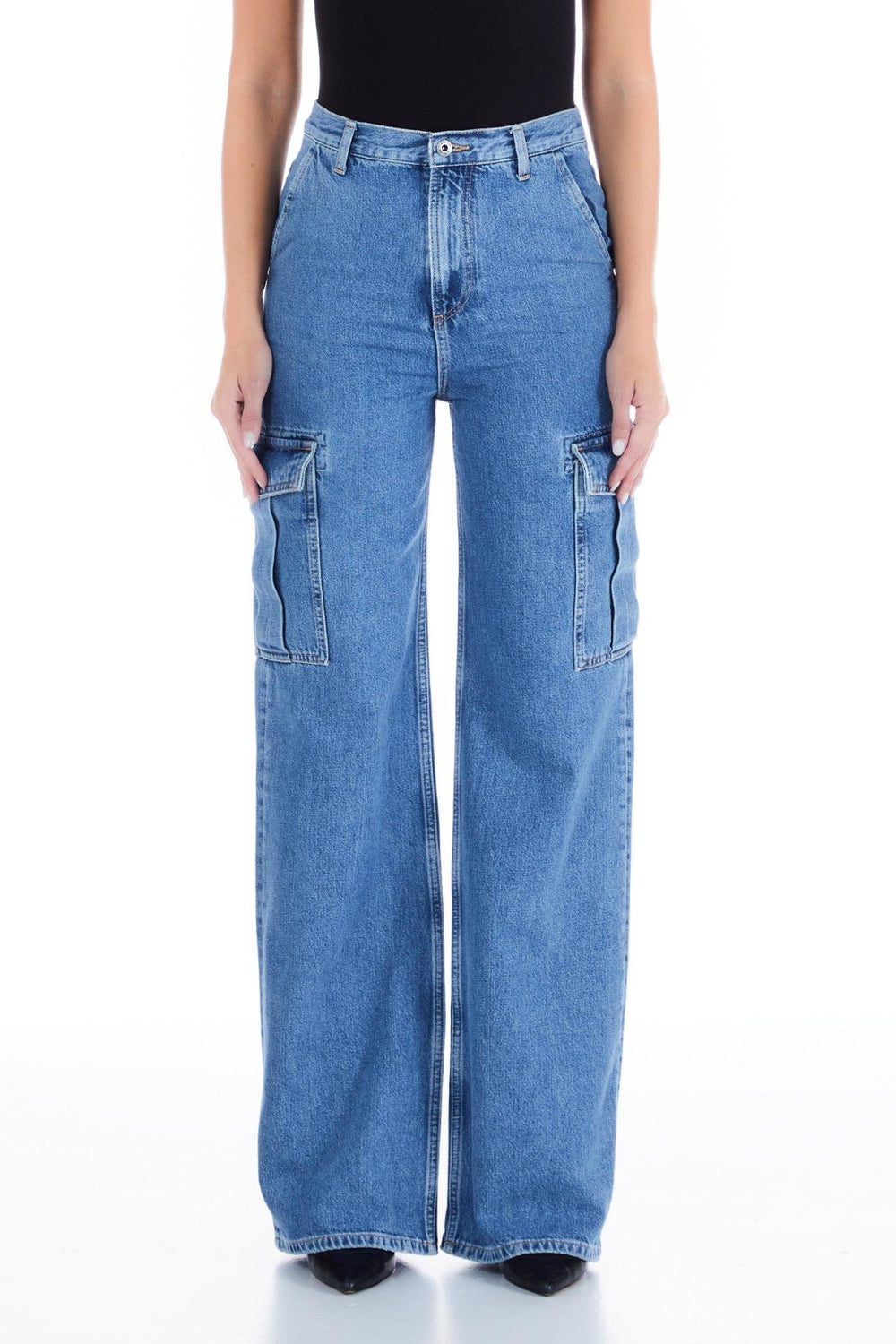 Pantaloni DAMA LIU JO evazati IMBRACAMINTE LIU JO Albastru 24 8055130760180