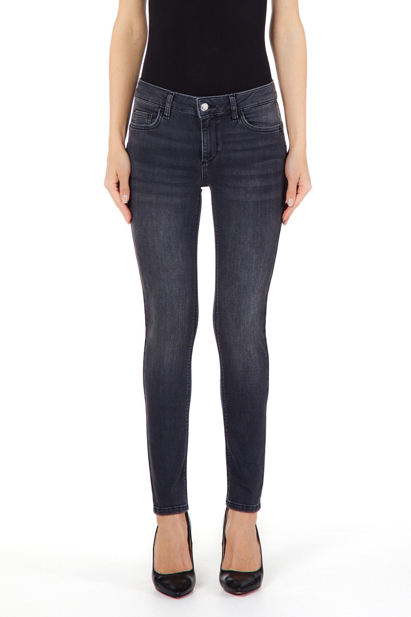 Pantaloni Denim LIU JO Skinny Fit Bottom UP PANTALONI DENIM LIU JO Negru 24 8055130239075
