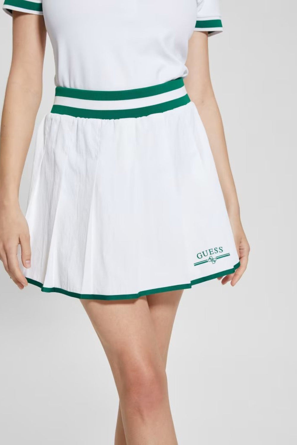 Fusta GUESS Dama Model Tenis Cu Talie Inalta IMBRACAMINTE GUESS Alb S 762610120507