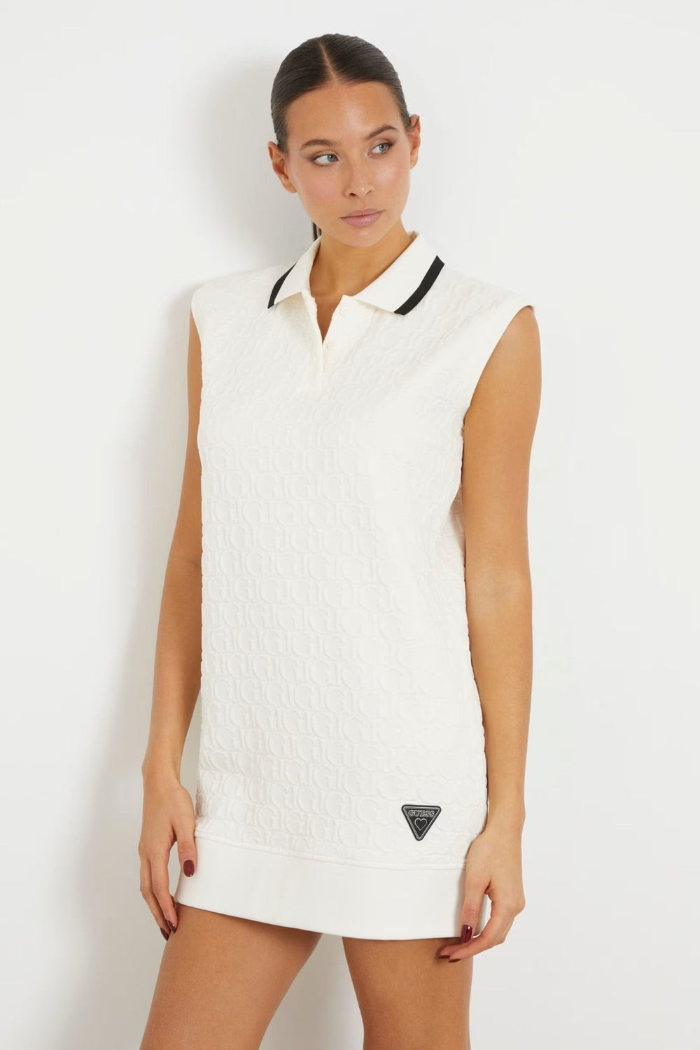 Rochie GUESS De Dama Cu Logo Imprimat IMBRACAMINTE GUESS Bej XS 762492637325