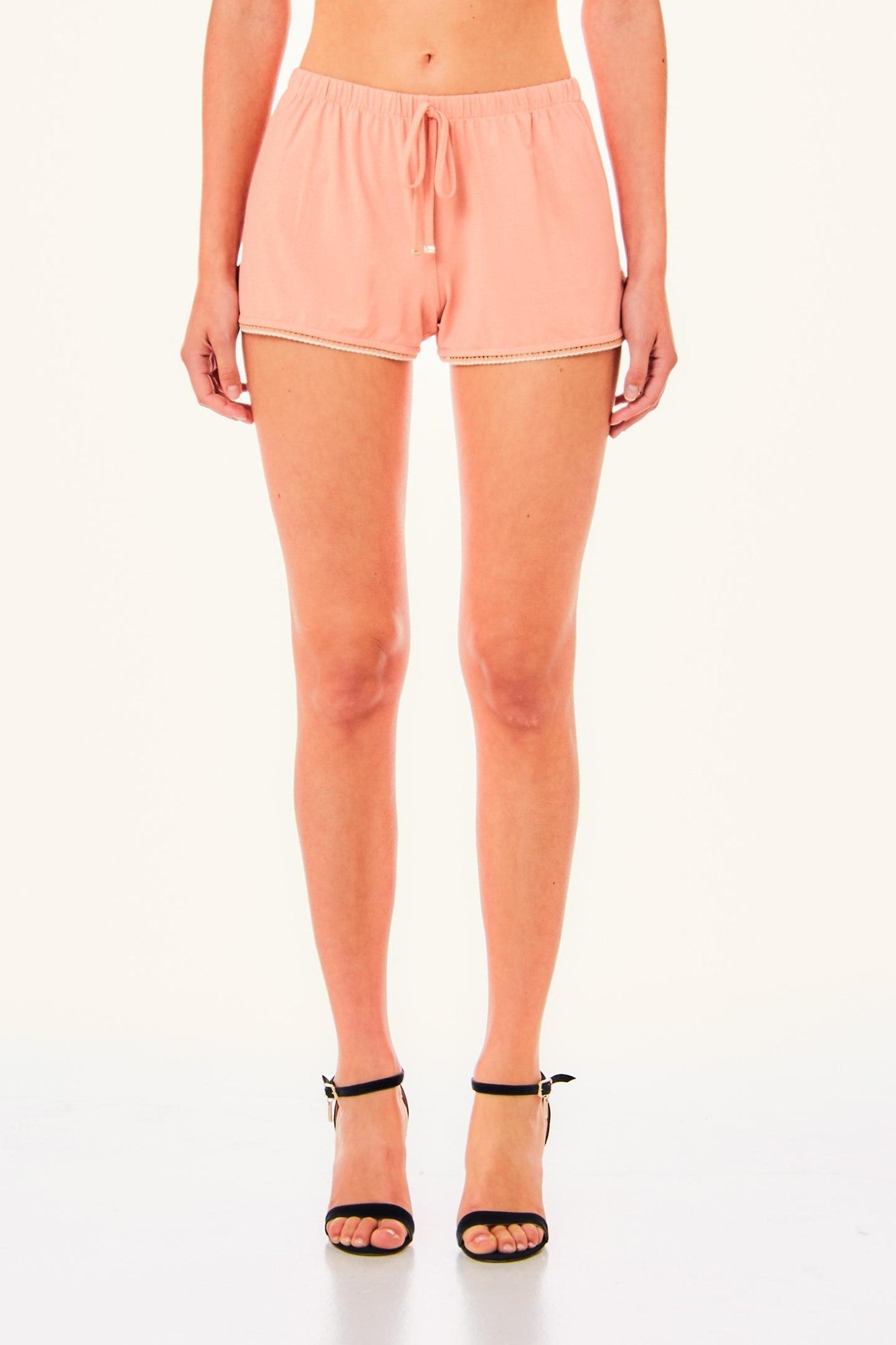 Pantaloni scurti LIU JO cu siret IMBRACAMINTE LIU JO Roz XS 805494451396