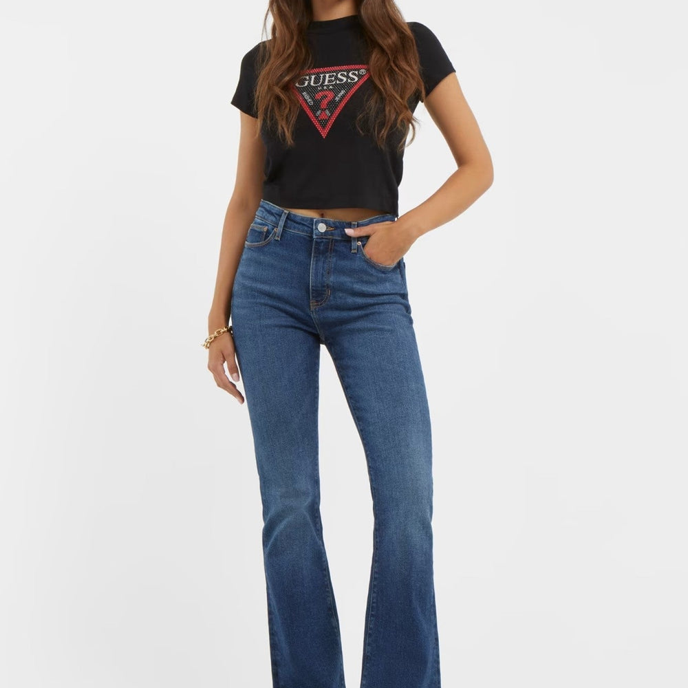
                      
                        Pantaloni Dama Denim GUESS Talie Inalta Si Evazati IMBRACAMINTE GUESS   
                      
                    