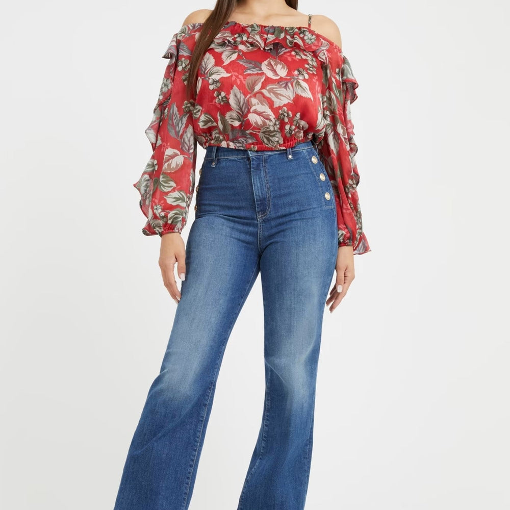 
                      
                        Pantaloni Denim GUESS cu talie inalta Slim Evazati IMBRACAMINTE GUESS   
                      
                    