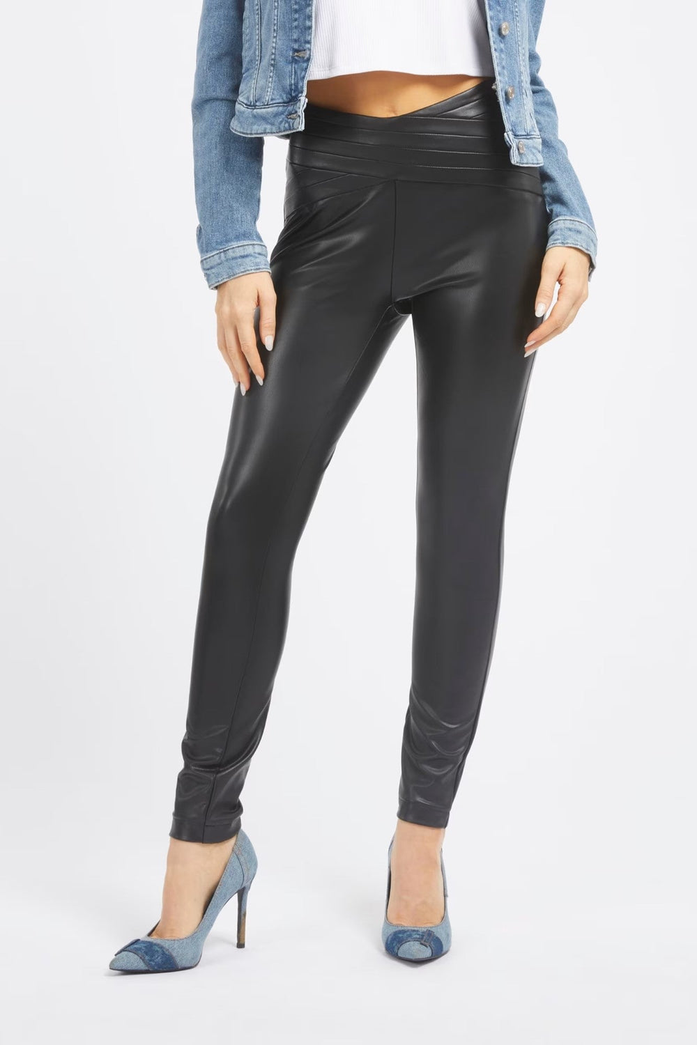 Pantaloni GUESS skinny fit IMBRACAMINTE GUESS Negru XS 7622336831542