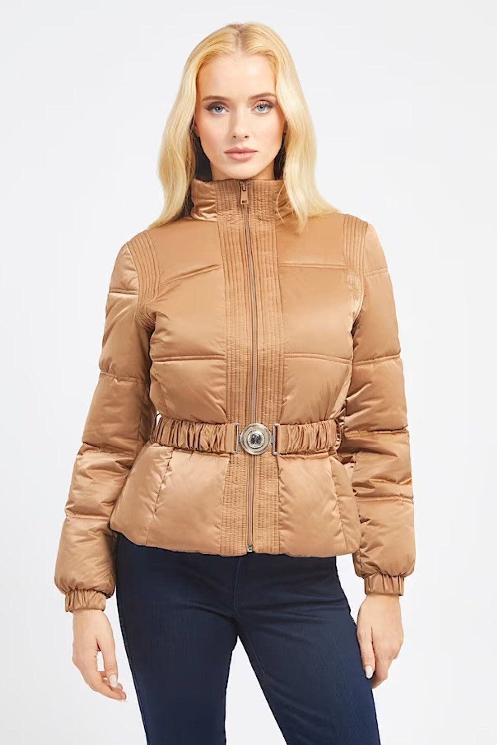 Geaca GUESS cu fermoar IMBRACAMINTE GUESS Auriu XS 7622336601848