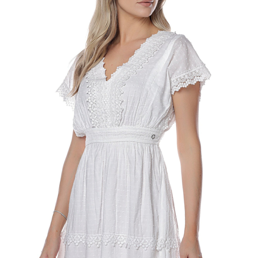 
                      
                        Rochie cu broderie si maneca scurta UB10W3GK47WFDN0 ROCHII GUESS   
                      
                    