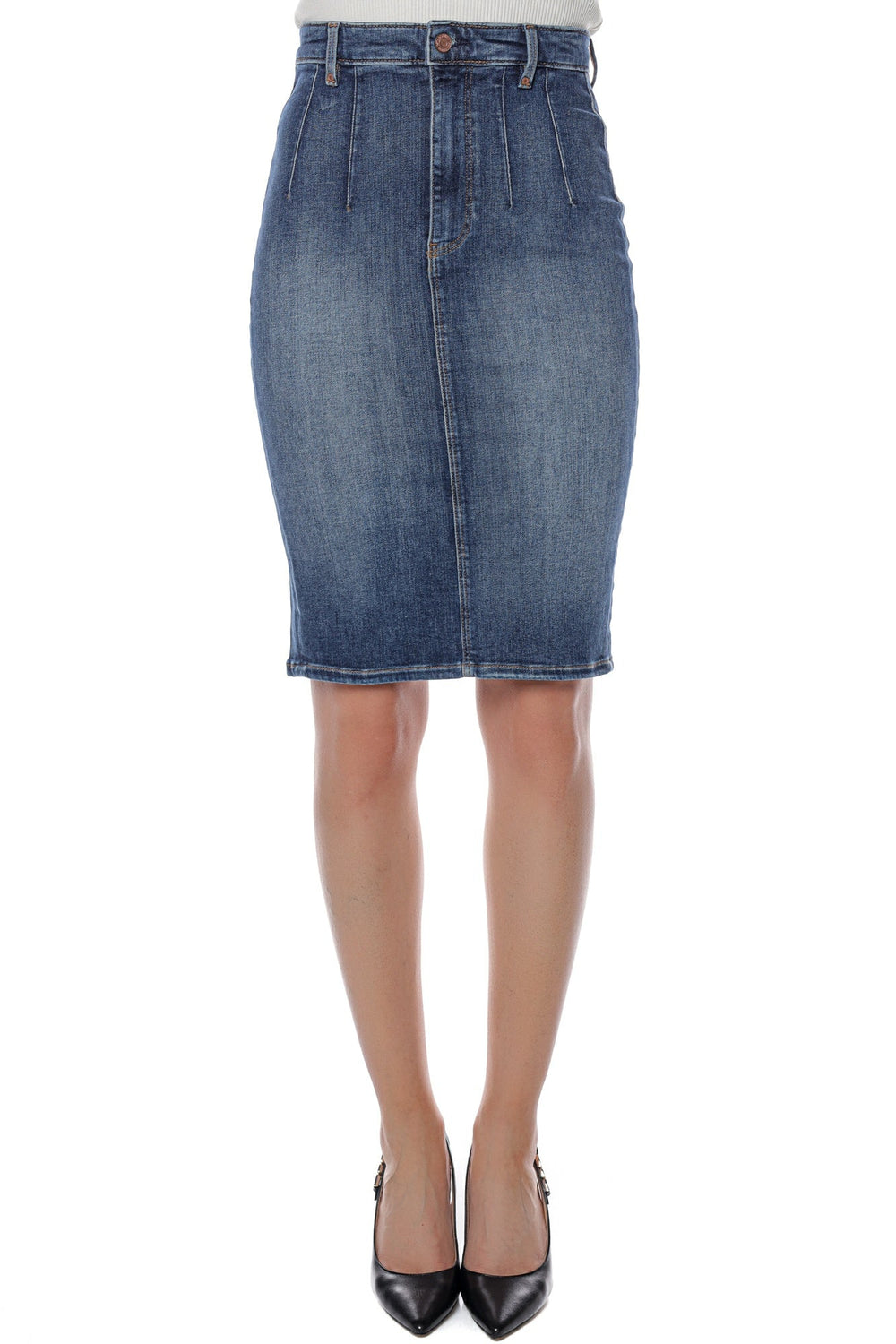 Fusta din denim UB10W3RD06D4Q02 FUSTE GUESS Albastru 24 7619342721158