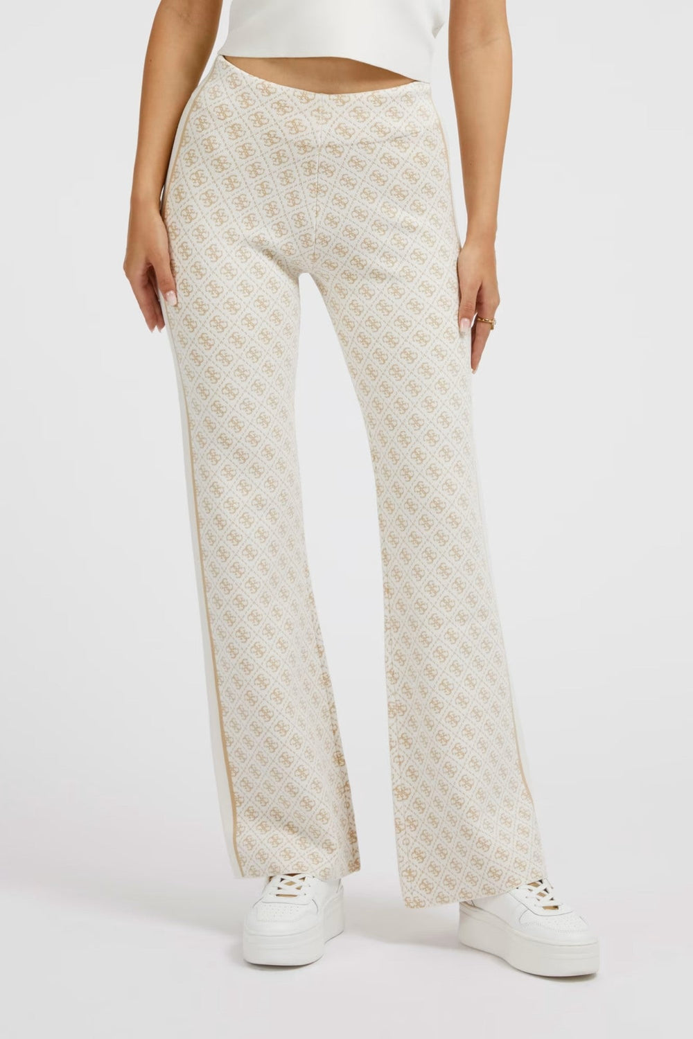 Pantaloni Dama GUESS slim fit evazati PANTALONI GUESS Bej XS 7622078807201