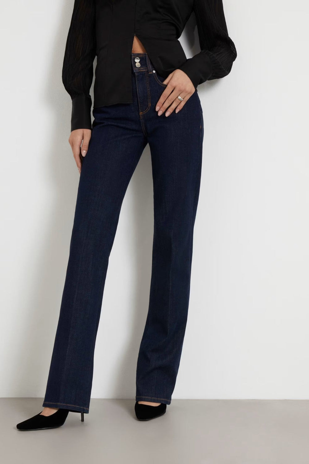 Pantaloni Denim GUESS De Dama Drepti IMBRACAMINTE GUESS Albastru 24 762492682640