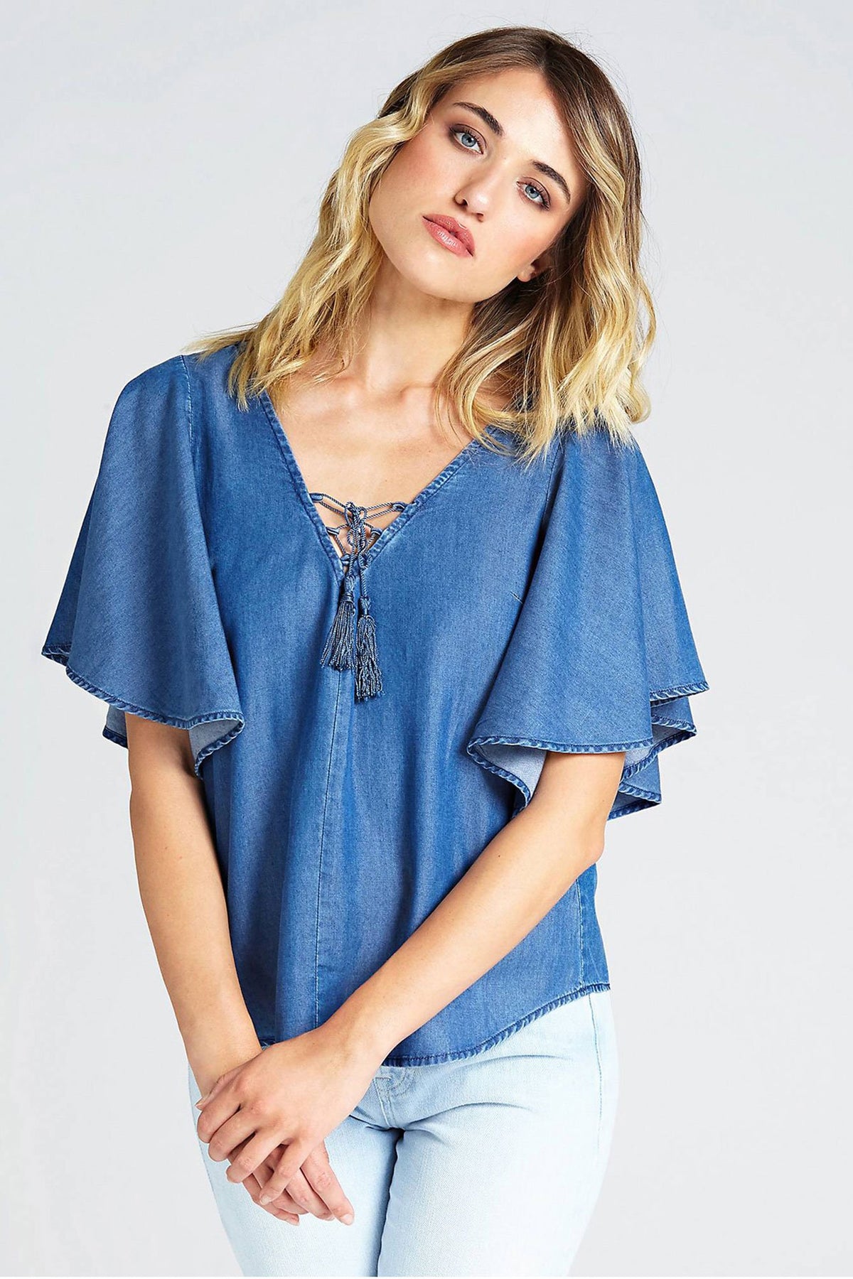 Bluza GUESS UB10W92H54D2GZ5 TOPURI SI BLUZE GUESS Albastru XS SS19