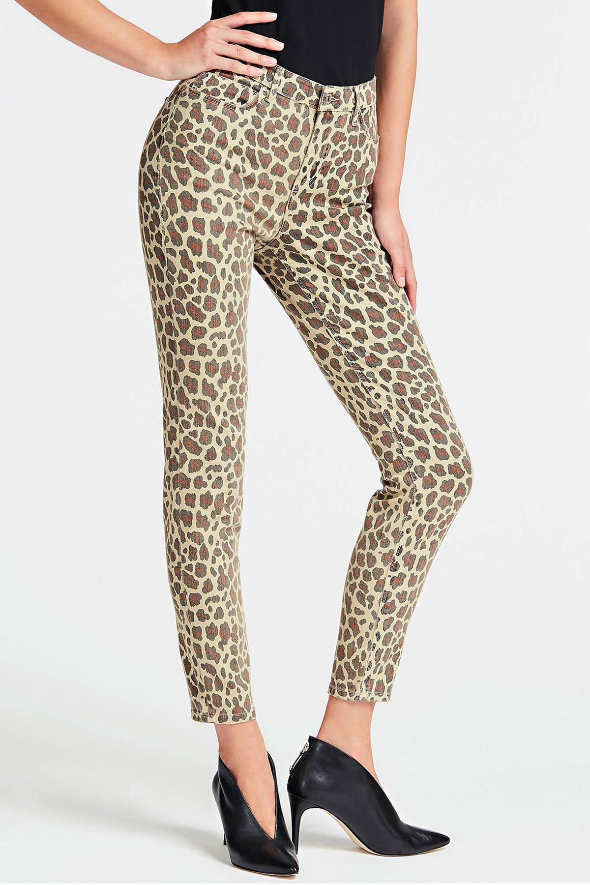 Pantaloni Denim Dama GUESS Skinny Cu Talie Inalta Animal Print PANTALONI DENIM GUESS AnimalPrint 24 7618584169902
