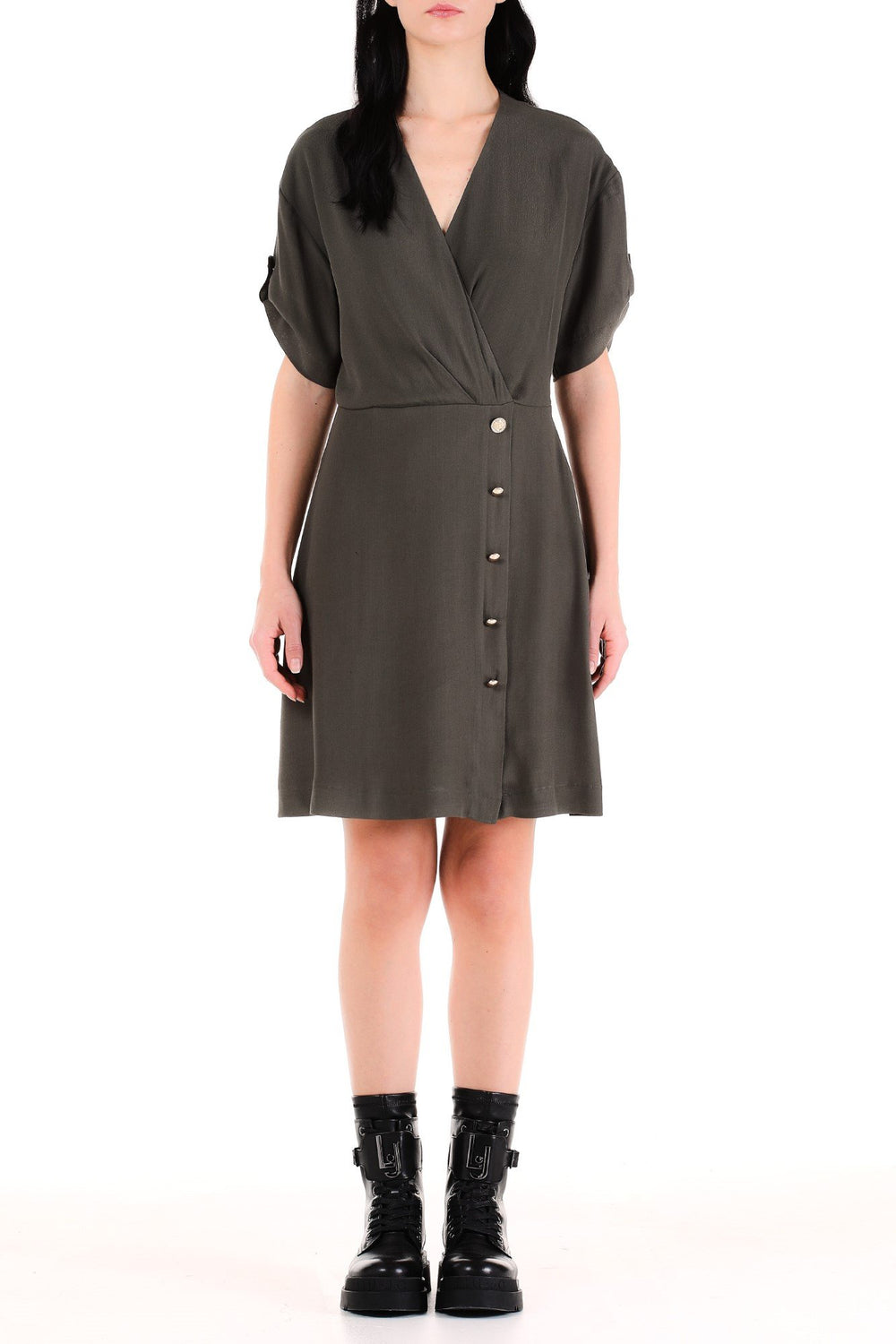 Rochie LIU JO cu nasturi ROCHII LIU JO Kaki 42 FW21