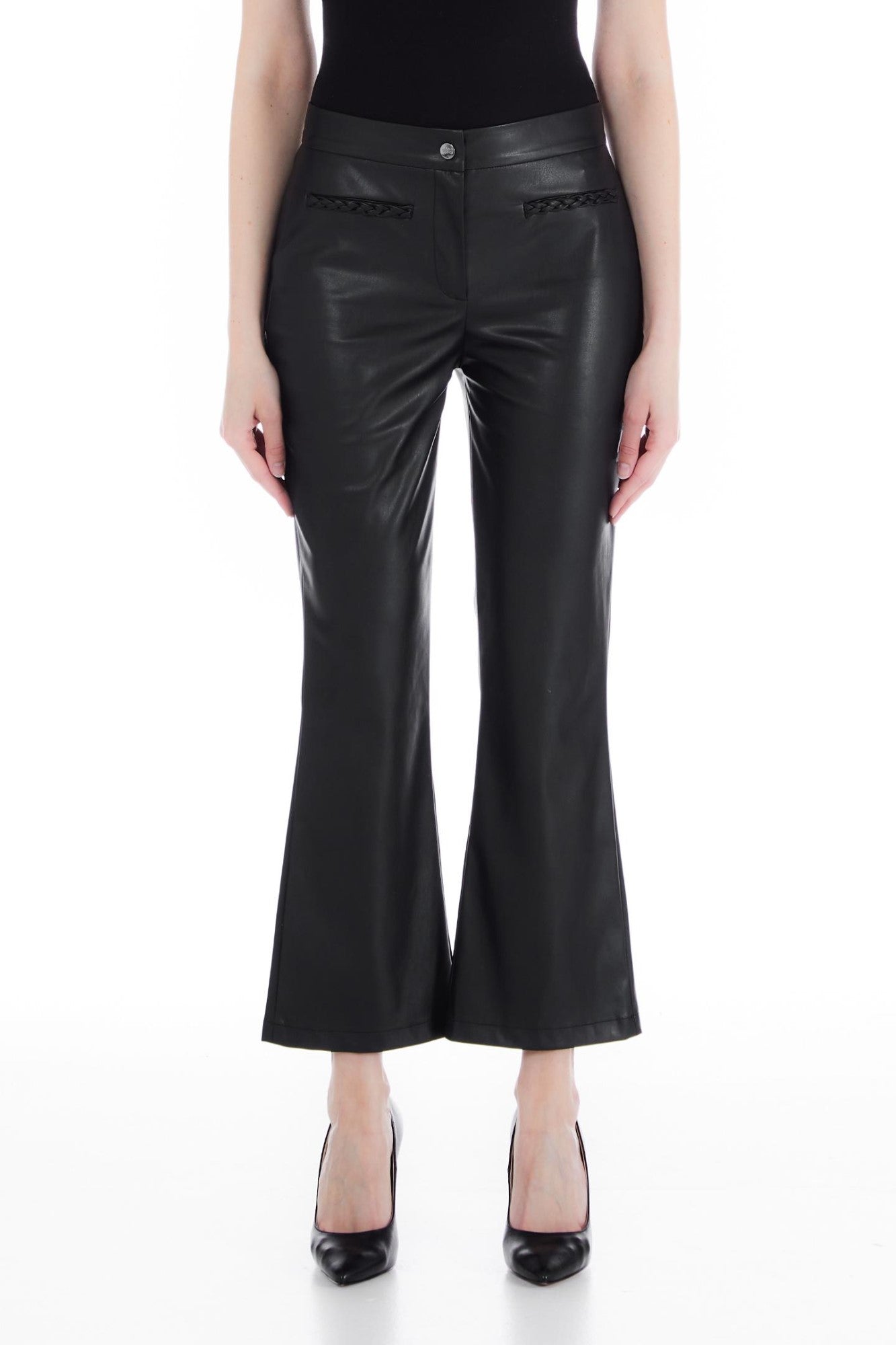 Pantaloni DAMA LIU JO din imitatie de piele IMBRACAMINTE LIU JO Negru 38 8055130851932