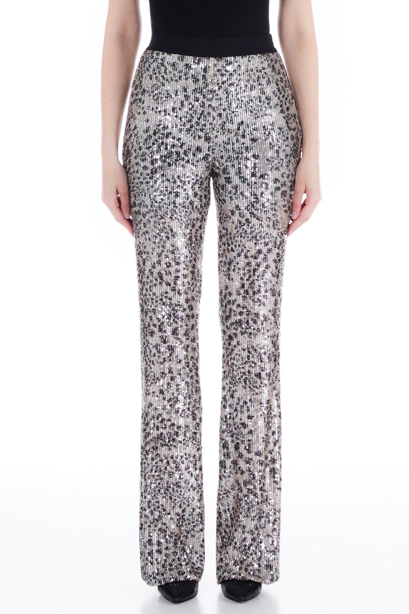 Pantaloni DAMA LIU JO cu paiete IMBRACAMINTE LIU JO Argintiu 38 8055130852472