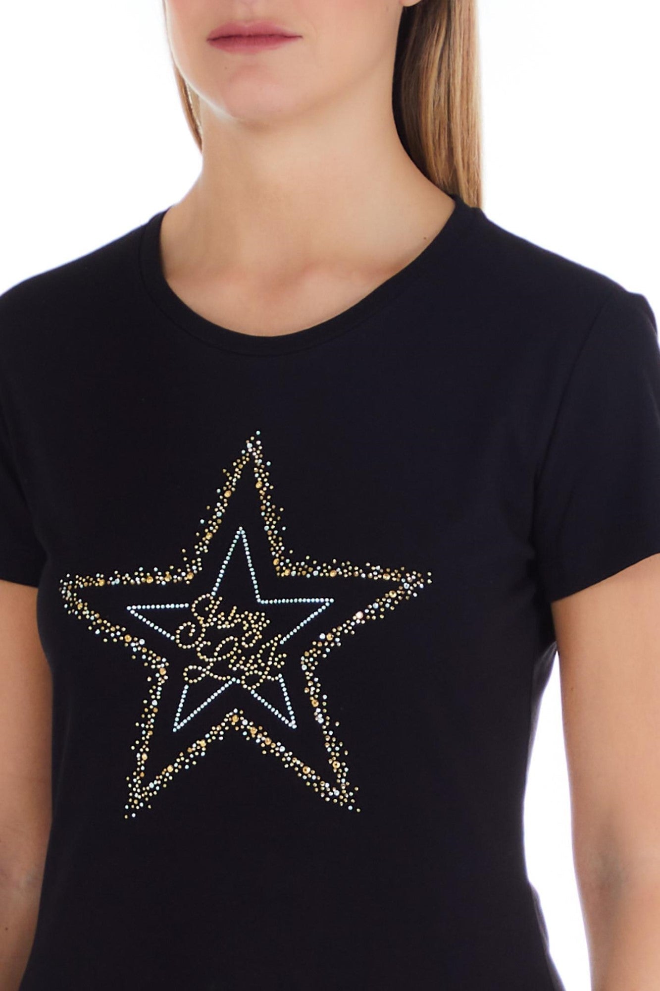Tricou LIU JO de dama decolteu rotund la baza gatului IMBRACAMINTE LIU JO   