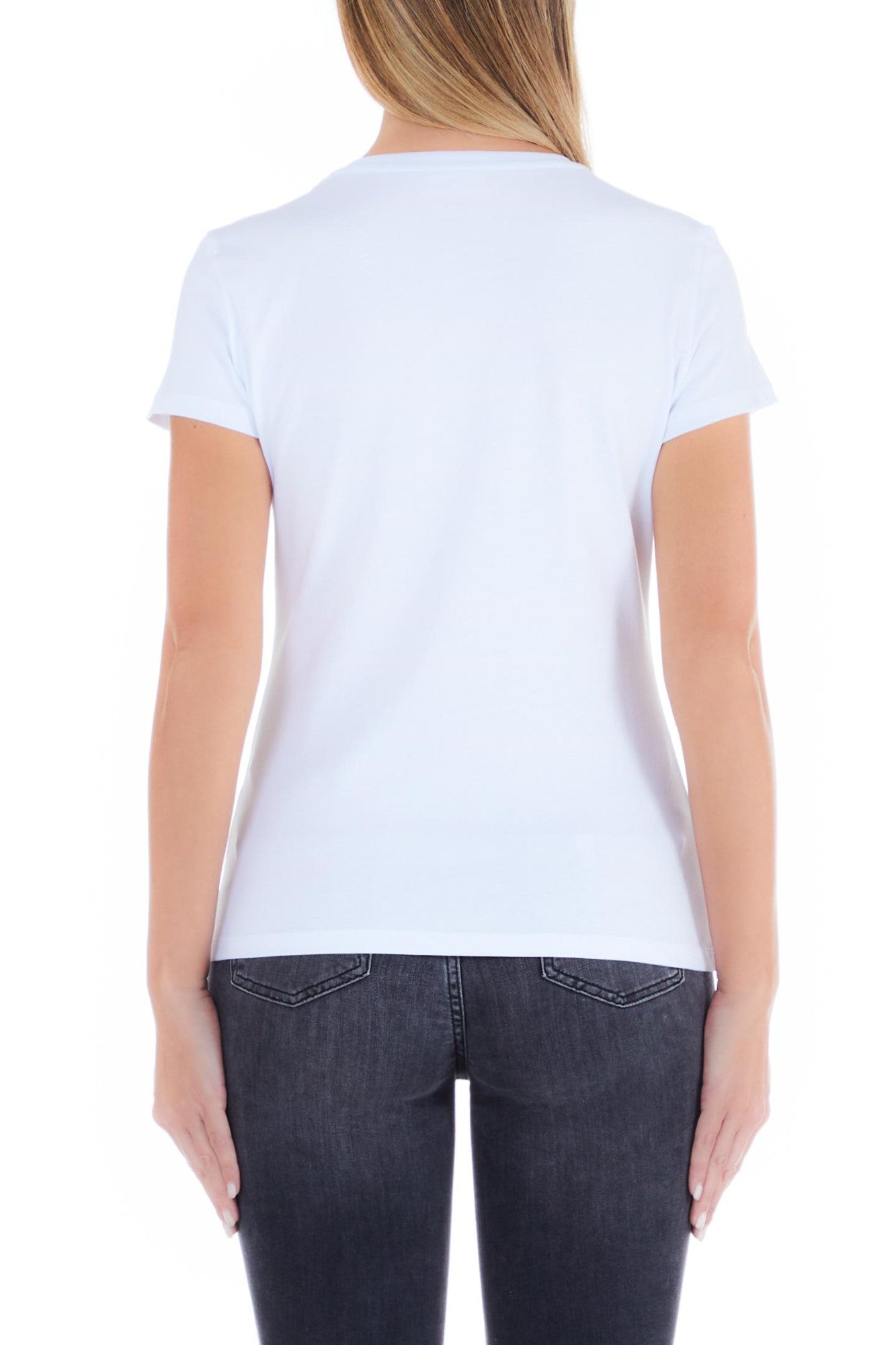 Tricou DAMA LIU JO cu imprimeu si strasuri IMBRACAMINTE LIU JO   