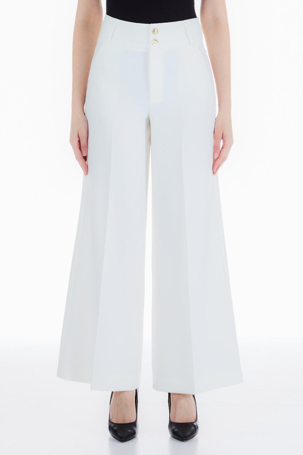 Pantaloni DAMA LIU JO evazati IMBRACAMINTE LIU JO Alb 38 8055130770035