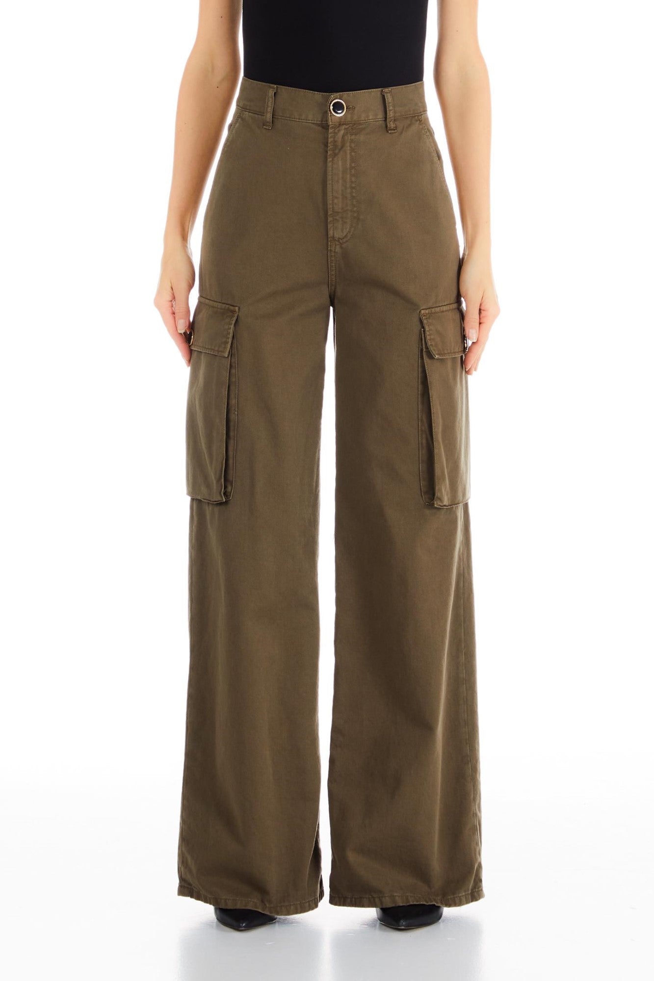 Pantaloni DAMA LIU JO cu buzunare laterale IMBRACAMINTE LIU JO Maro 24 8055130841117