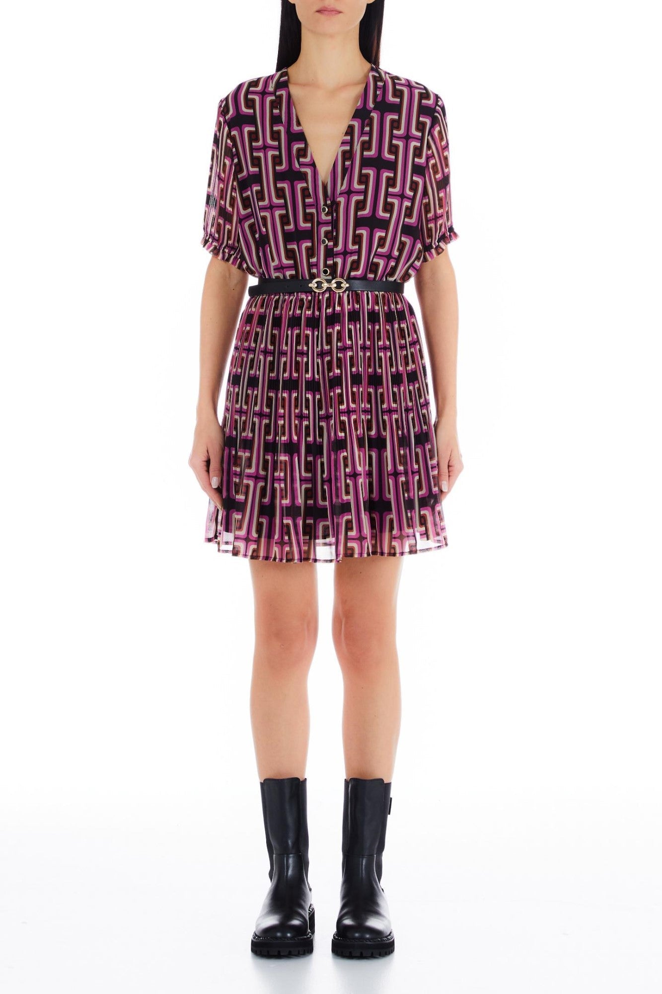 Rochie DAMA LIU JO cu centura in talie IMBRACAMINTE LIU JO Multicolor 38 8055130853356