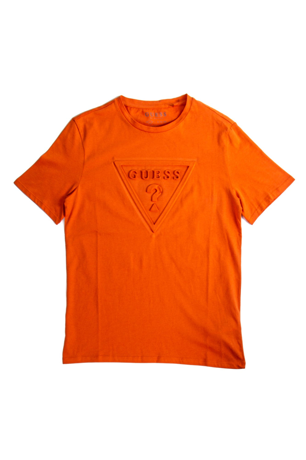 Tricou BARBATI GUESS cu guler rotund si logo IMBRACAMINTE GUESS Portocaliu XS 7622336825305