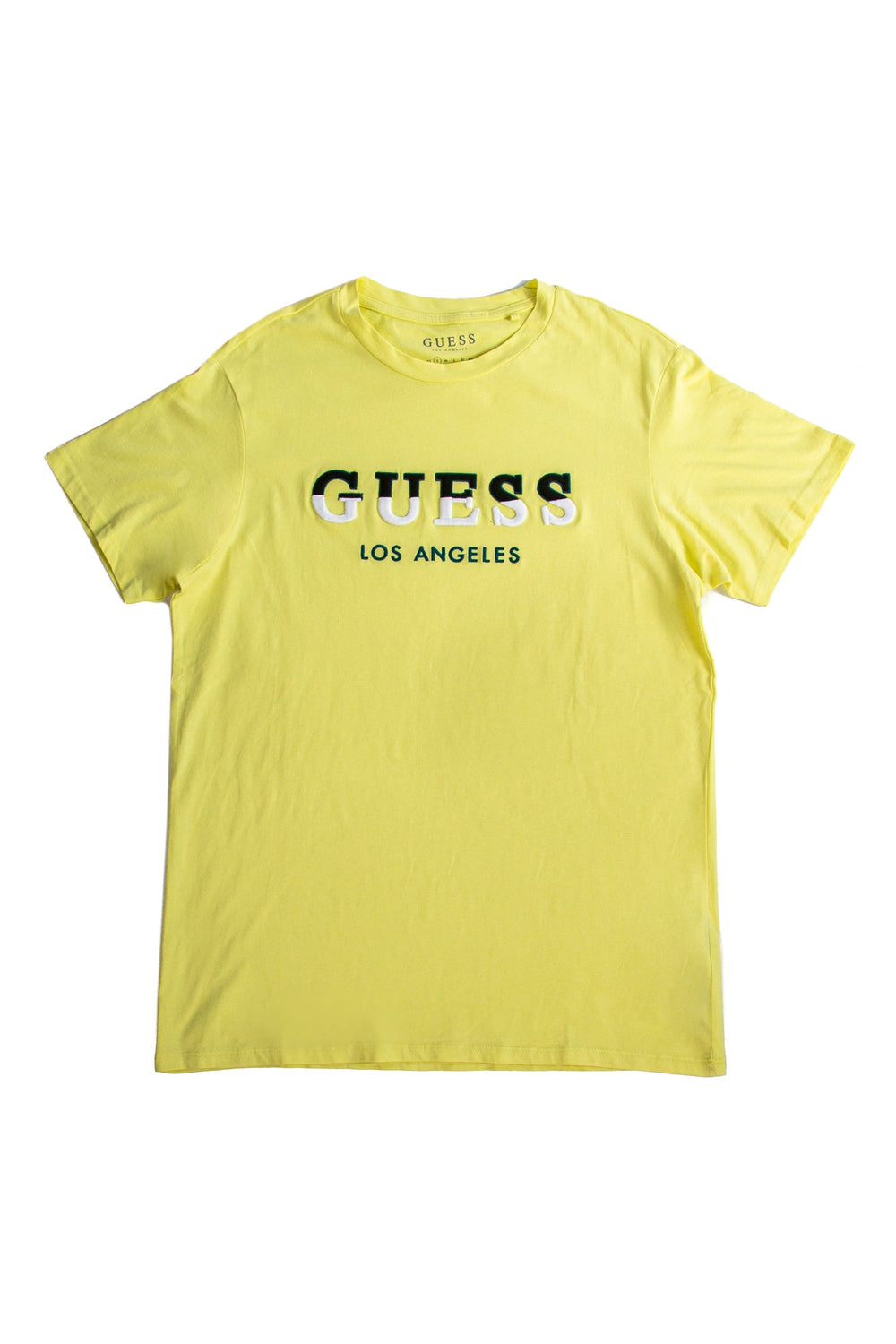 Tricou BARBATI GUESS cu guler rotund si logo IMBRACAMINTE GUESS Galben XS 7622336305432
