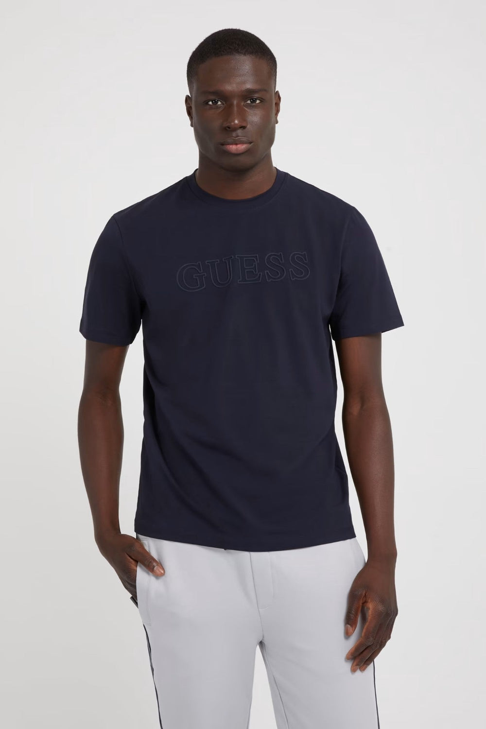 Tricou barbati GUESS din bumbac TRICOURI GUESS Albastru XS 7622078535128