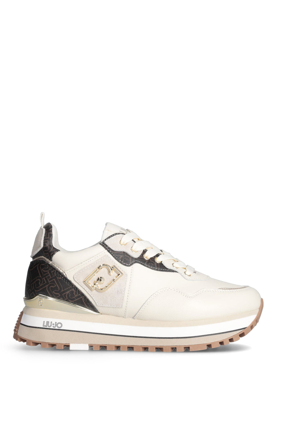 Pantofi Sport LIU JO de dama cu siret si logo metalic auriu INCALTAMINTE LIU JO Multicolor 35 8059696528659
