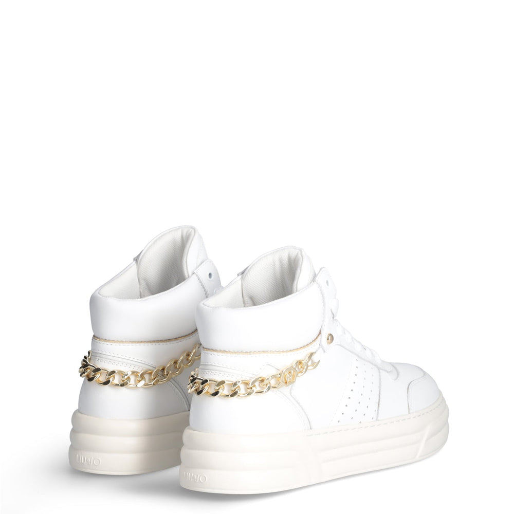 
                      
                        Pantofi Sport LIU JO de dama albi din piele cu lant auriu INCALTAMINTE LIU JO   
                      
                    
