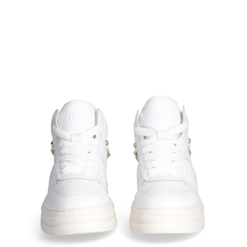 
                      
                        Pantofi Sport LIU JO de dama albi din piele cu lant auriu INCALTAMINTE LIU JO   
                      
                    