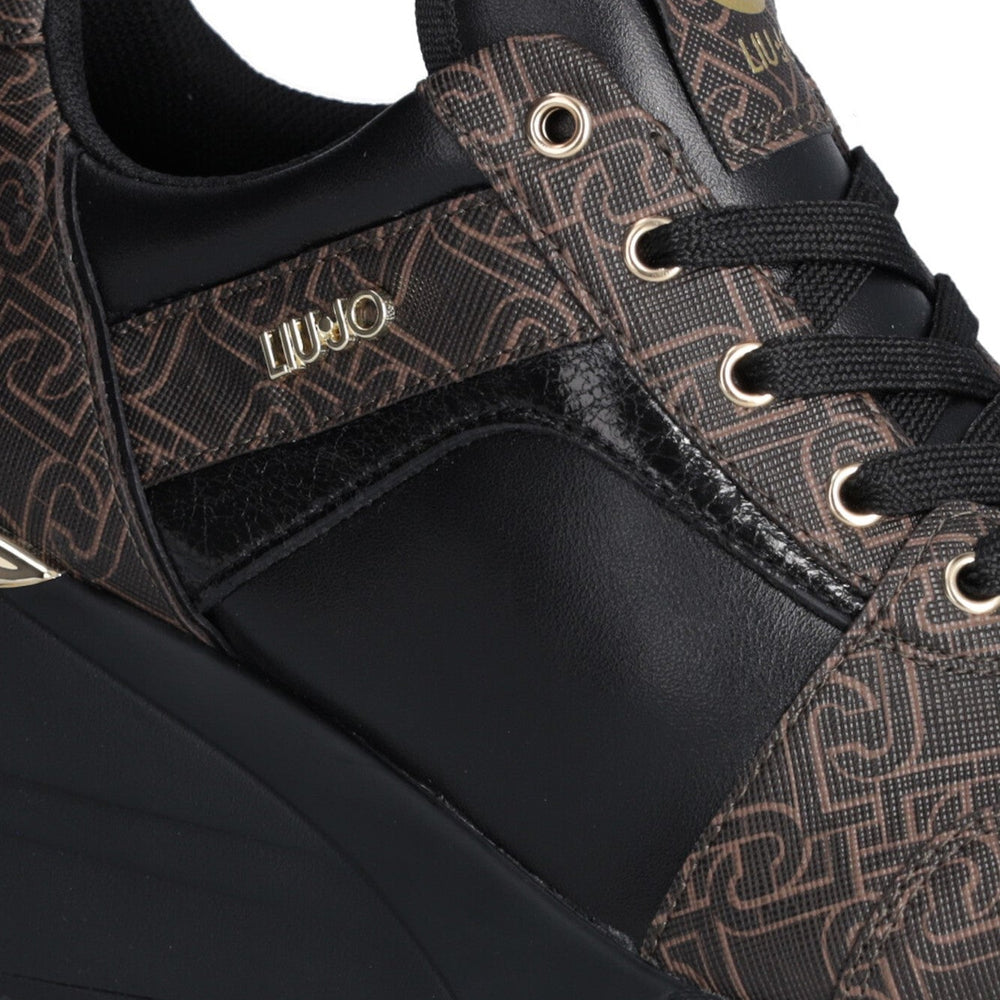 
                      
                        Pantofi Sport Liu Jo de dama din piele cu siret si logo metalic auriu INCALTAMINTE LIU JO   
                      
                    