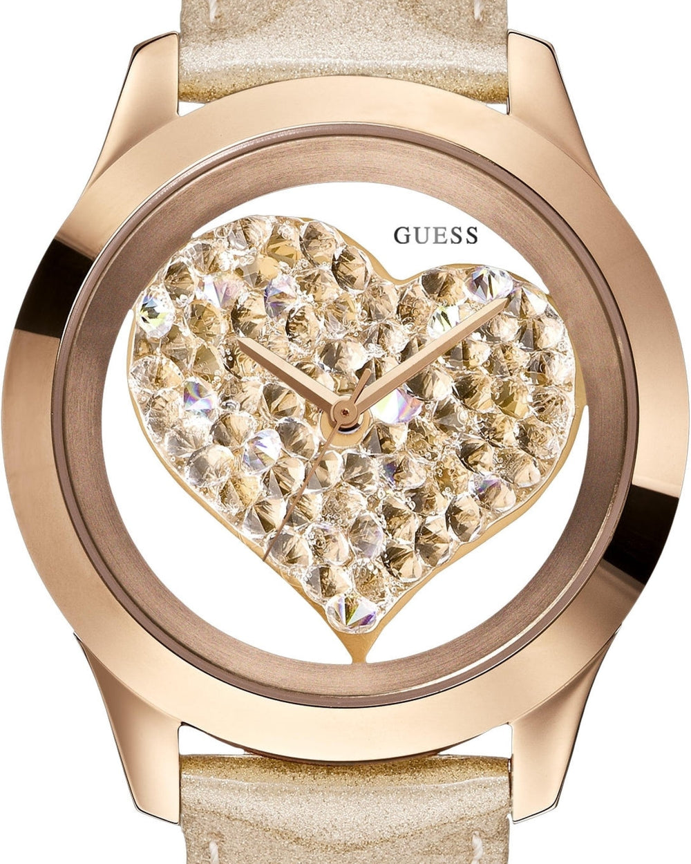 Ceas de dama GUESS CLEARLY HEART GUW0113L3 CEASURI GUESS Auriu ONE CEAS