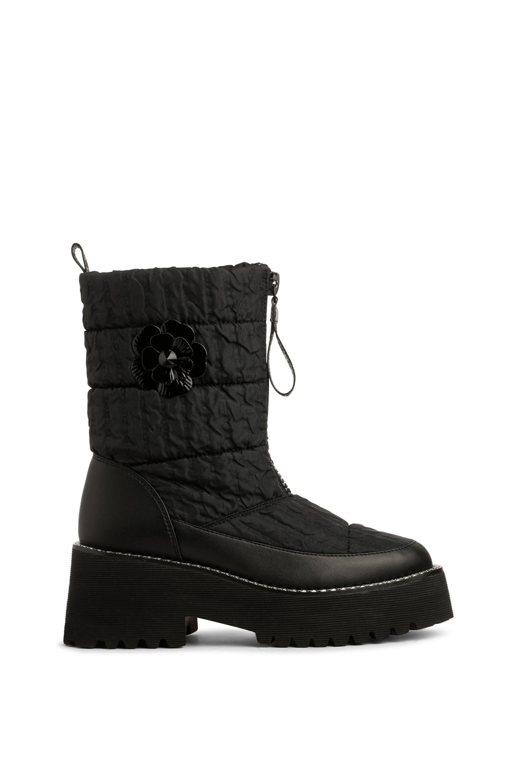 Ghete Liu Jo de dama negre cu fermoar si floare INCALTAMINTE LIU JO Negru 35 8059696534650