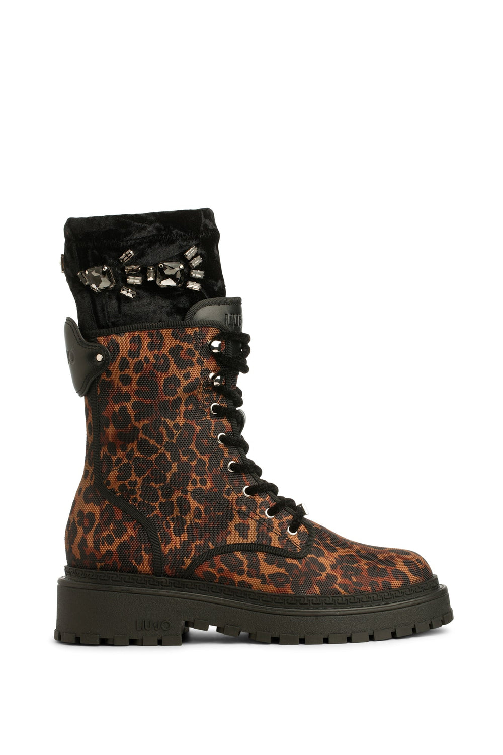 Ghete Liu Jo de dama AnimalPrint cu fermoar si logo auriu INCALTAMINTE LIU JO AnimalPrint 35 8059696696495