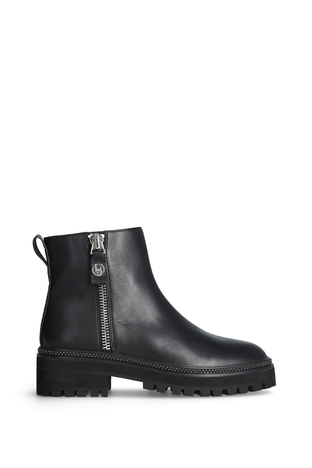 Ghete Liu Jo de dama negre din piele cu fermoar INCALTAMINTE LIU JO Negru 35 8059696554306